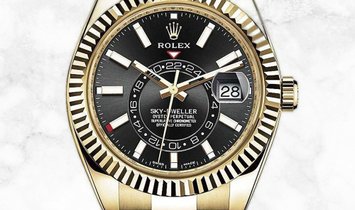 Rolex Sky-Dweller 326938-0004 18 Ct Yellow Gold Black Dial Oyster Bracelet