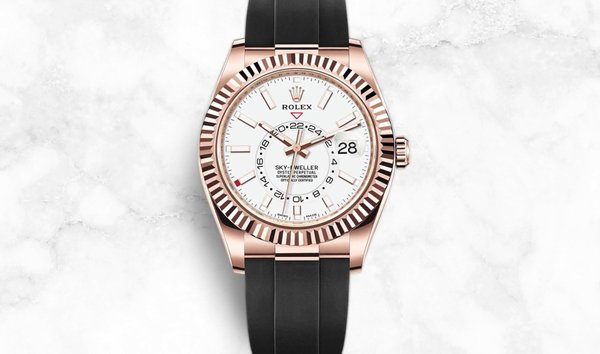 Rolex Sky-Dweller 326235-0004 Everose Gold White Dial with Oysterflex Bracelet (11176423)