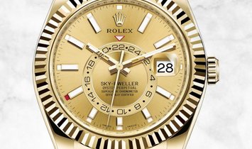 Rolex Sky-Dweller 326238-0007 Yellow Gold Champagne Coloured Dial Oysterflex Bracelet
