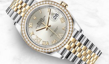 Rolex Datejust 36 126283RBR-0017 Oystersteel and Yellow Gold Silver Dial Roman Numerals