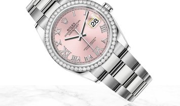 Rolex Datejust 36 126284RBR-0024 Oystersteel and White Gold Diamond Set  Pink Dial