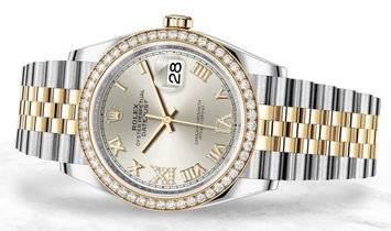 Rolex Datejust 36 126283RBR-0017 Oystersteel and Yellow Gold Silver Dial Roman Numerals