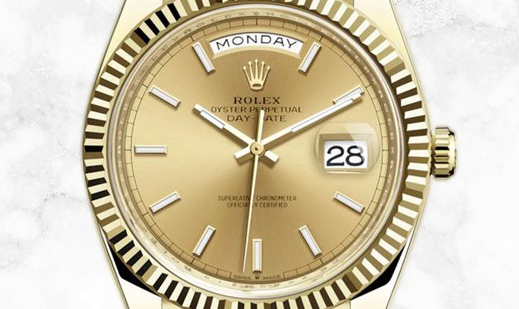 Rolex Day-Date 40 228238-0003 Yellow Gold Champagne Coloured Dial President Bracelet