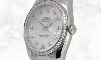Rolex Datejust 36 126284RBR-0012 White Rolesor Diamond Set White MOP Dial Diamond Bezel