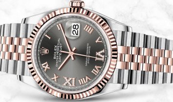 Rolex Datejust 36 126231-0023 Oystersteel and Everose Gold Diamond Set Slate Dial