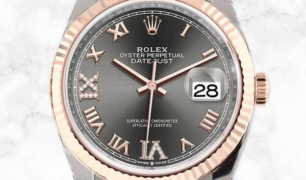 Rolex Datejust 36 126231-0023 Oystersteel and Everose Gold Diamond Set Slate Dial (11194399)