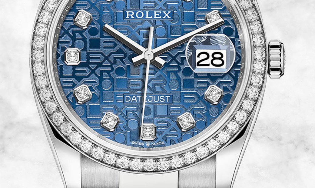 Rolex Datejust 36 126284RBR-0004 White Rolesor Diamond Set Bezel and Blue Jubilee Dial 