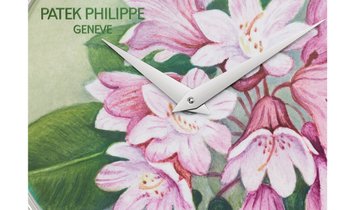 PATEK PHILIPPE RARE HANDCRAFTS CALATRAVA PORTRAITS OF FLOWERS LADIES WATCH Ref. 5077/100G-035