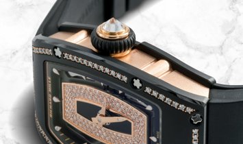 Richard Mille RM 07-01 Black Ceramic Red Gold  Diamond Bezel  Diamond Set Black Onyx Dial