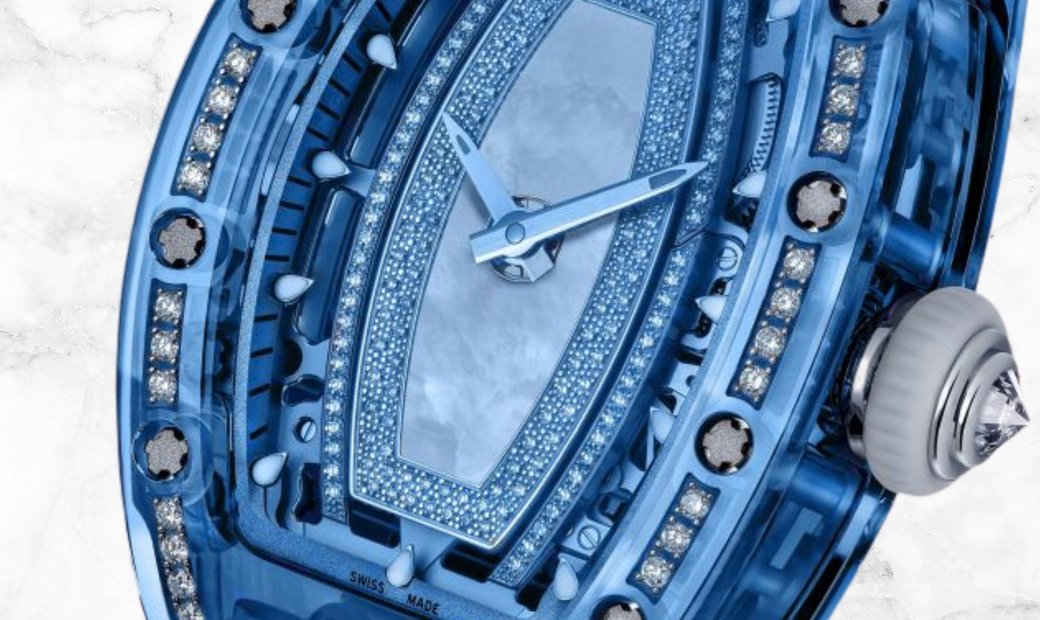 Richard Mille RM 07-02 Blue Sapphire White Gold with Mother-Of-Pearl Diamond Centre