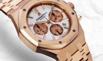 Audemars Piguet 26315OR.OO.1256OR.01 Royal Oak Chronograph 18K Rose Gold Silver Toned Dial