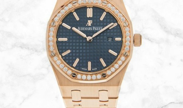 Audemars Piguet 67651OR.ZZ.1261OR.02 Royal Oak Quartz 18K Rose Gold Blue Dial (11234626)