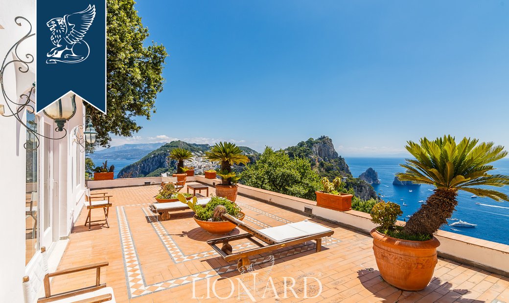Villa With A Panoramic View For Sale By Capri's Sea In Capri, Campania