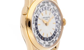 PATEK PHILIPPE COMPLICATIONS WORLD TIME 5110J-001 YELLOW GOLD