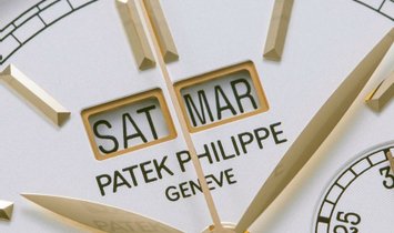 Patek Philippe Grand Complications 5270J-001 Chronograph Perpetual Calendar Yellow Gold Silvery Dial