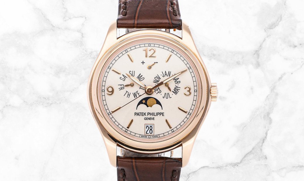 Patek Philippe Complications 5146R-001 Annual Calendar Moonphase Rose Gold Cream Dial