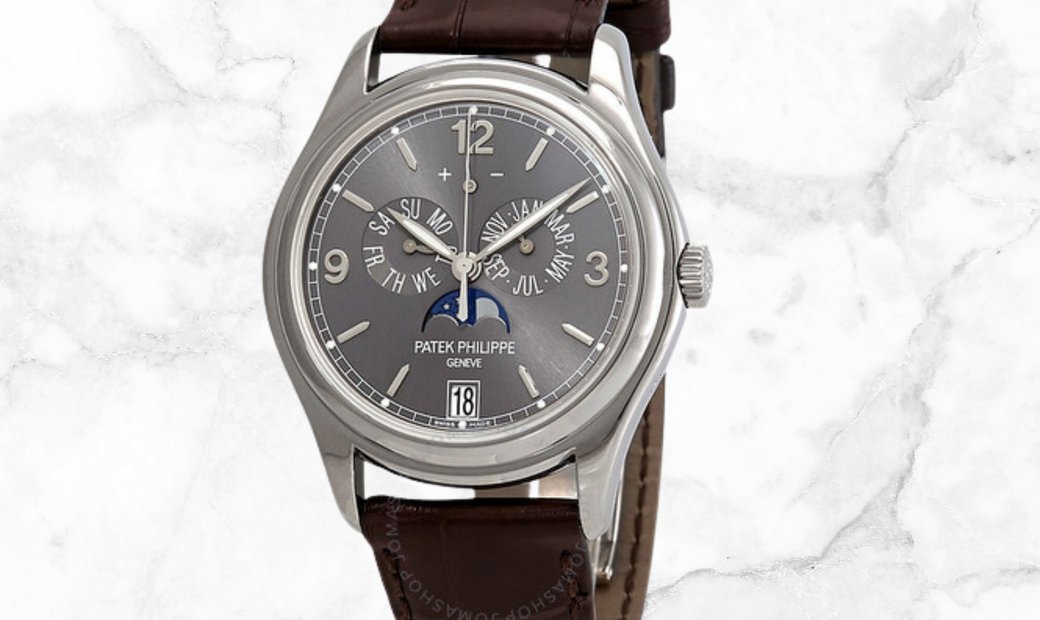 Patek Philippe Complications 5146G-010 Annual Calendar Moonphases White Gold Slate Grey Dial