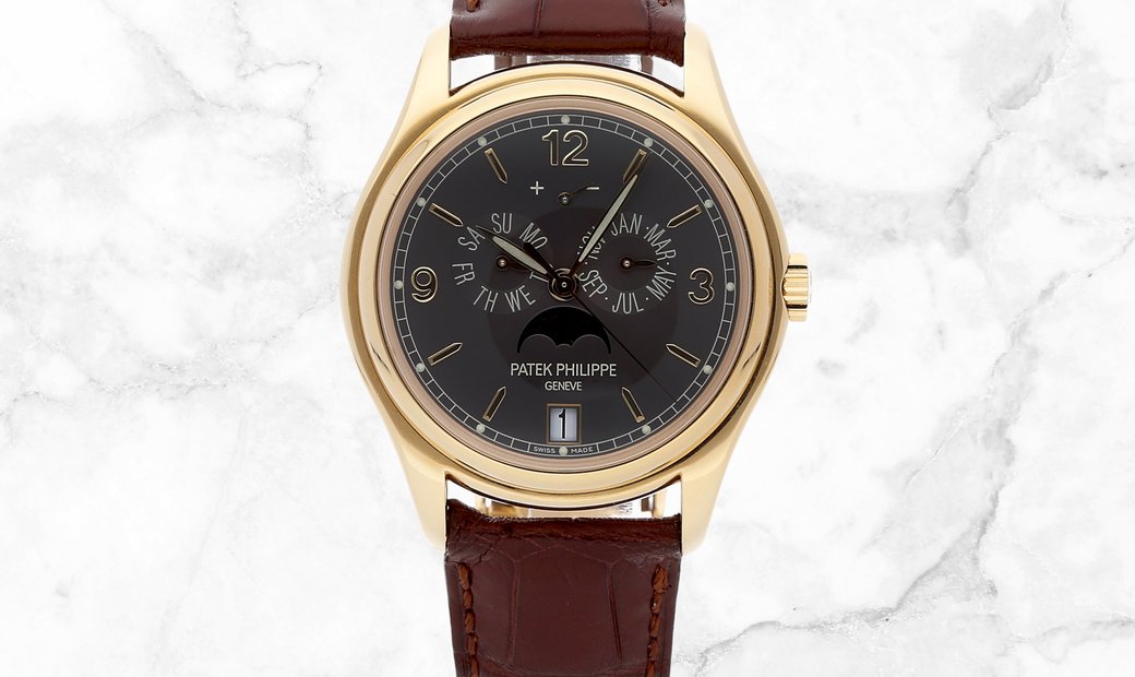 Patek Philippe Complications 5146J-010 Annual Calendar Moonphases Yellow Gold Slate Grey Dial
