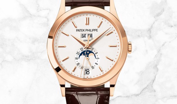 Patek Philippe Complications 5396R-011 Annual Calendar Moon Phases Rose Gold Silvery Opaline Dial (11253725)
