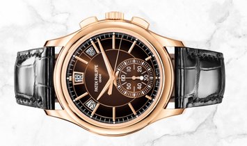 Patek Philippe Complications 5905R-001 Flyback Chronograph Rose Gold Brown Dial