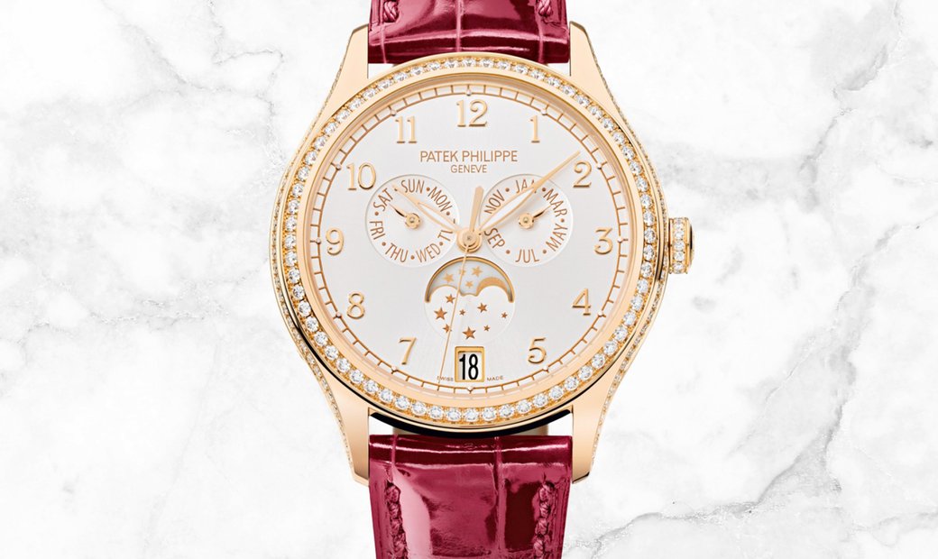Patek Philippe Complications 4947R-001 Annual Calendar Moon Phases Rose Gold Silver Coloured Dial