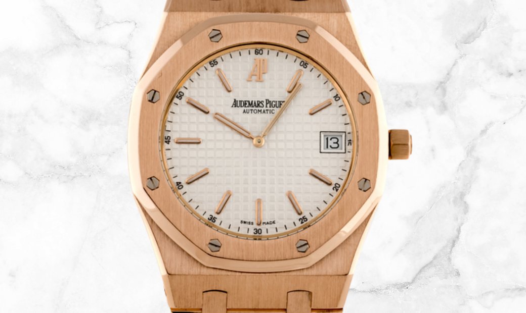 Audemars Piguet 15202OR.OO.0944OR.01 Royal Oak "Jumbo" Extra Thin 18K Rose Gold Silvered Dial