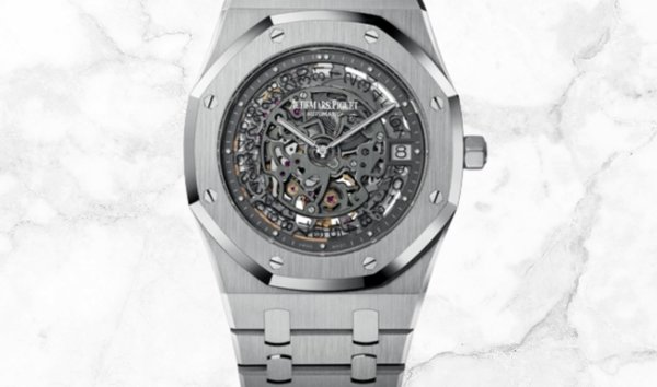 Audemars Piguet 15203PT.OO.1240PT.01 Royal Oak Openworked Extra Thin 950 Platinum Slate Grey Dial (11267778)