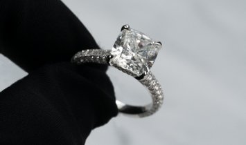 4.33 CT Cushion Cut Diamond Engagement Ring