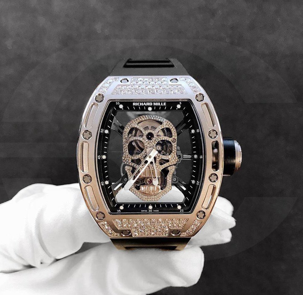 Richard Mille [Limited 1 Piece] Rm 52 01 Skull White Gold Diamond In ...