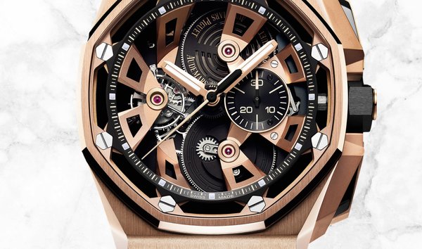 Audemars Piguet 26421OR.OO.A002CA.01 Royal Oak Offshore Tourbillon Chronograph Rose Gold Black Dial (11277857)