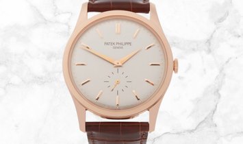 Patek Philippe Calatrava 5196R-001 Small Seconds in Rose Gold with Silvery Gray Dial