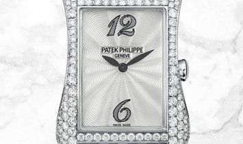 Patek Philippe Gondolo Serata 4972/1G-001 Quartz White Gold Diamond Set MOP Dial