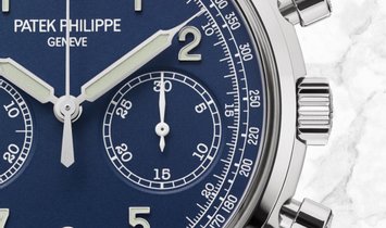 Patek Philippe Complications 5172G-001 Chronograph White Gold Blue Dial
