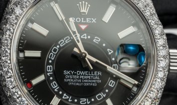 Rolex Sky-Dweller 326934 Bespoke Oystersteel and White Gold Diamond Set