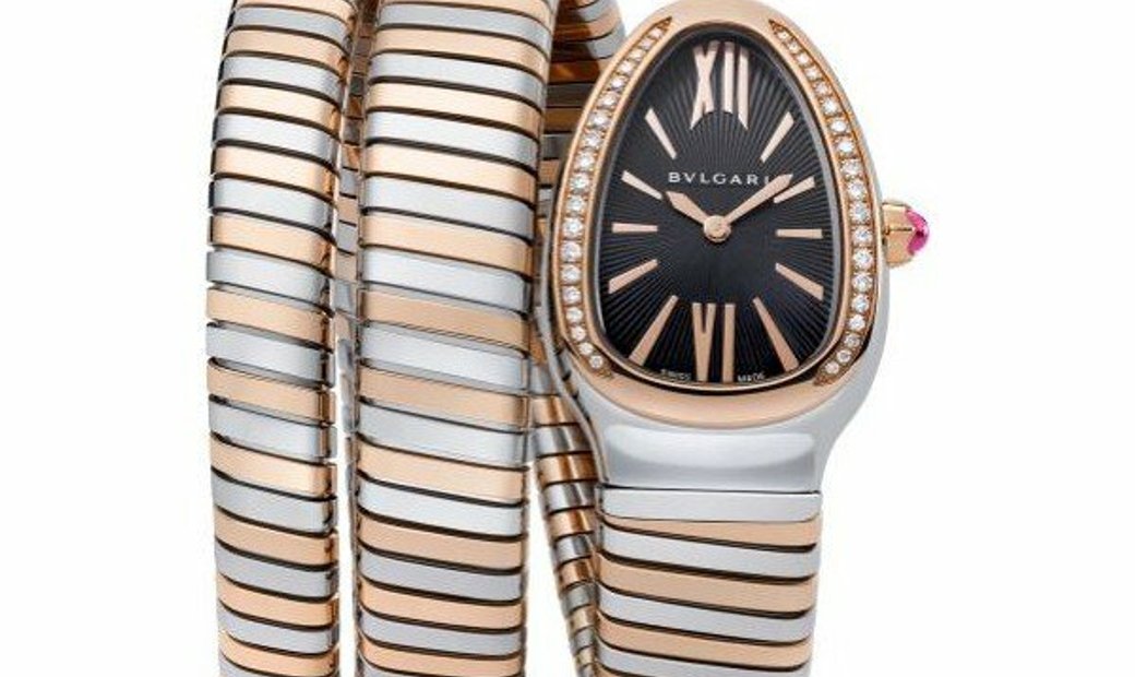 BVLGARI SERPENTI TUBOGAS STAINLESS STEEL 35MM LADIES WATCH 102099 SP35BSPGD.2T