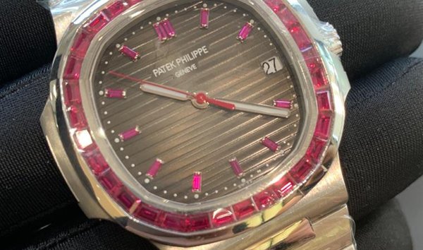 Patek Philippe Nautilus 5711/112P -001 Platinum and Ruby Set Bezel and Hour Markers (10845161)