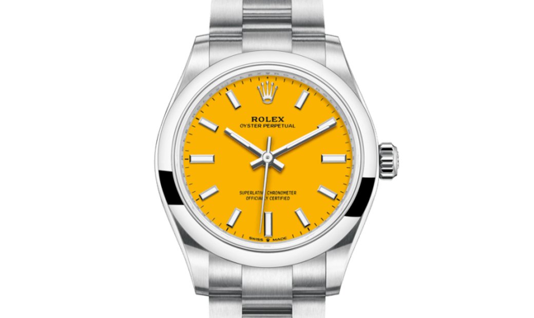 ROLEX OYSTER PERPETUAL LADIES YELLOW DIAL 277200