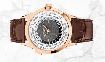 Patek Philippe 5230R-012 Complications World Time Rose Gold Charcoal Gray Lacquered Dial