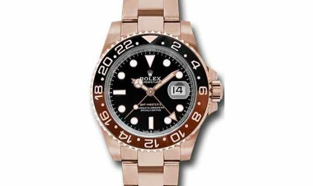 ROLEX OYSTER PERPETUAL DATE GMT MASTER II ROOTBEER 126715CHNR