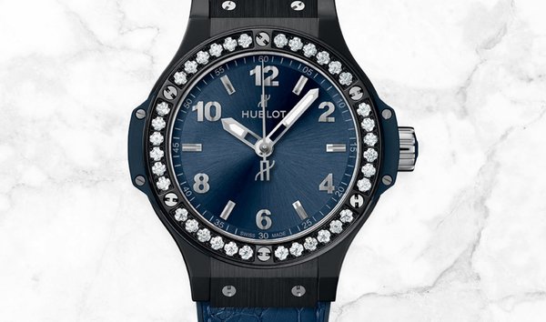 Hublot Big Bang 361.CM.7170.LR.1204 Ceramic Blue Diamonds Quartz Movement 38 mm (11365855)