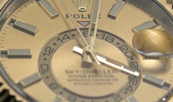 Rolex Sky-Dweller 326933-0001 Oystersteel and 18ct Yellow Gold Champagne Dial Oyster Bracelet