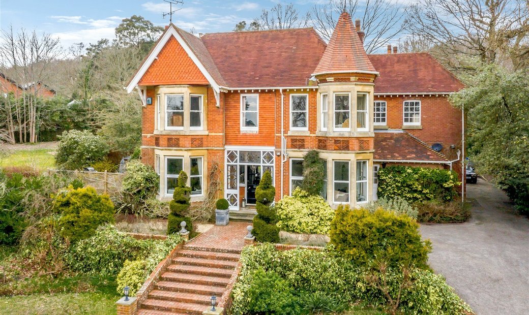 A Substantial Victorian House And Coach In Farnham, England, United
