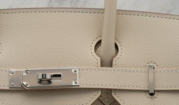 Hermes Birkin 30 Retourne 10 Craie in Epsom Calfskin Leather with Palladium Hardware