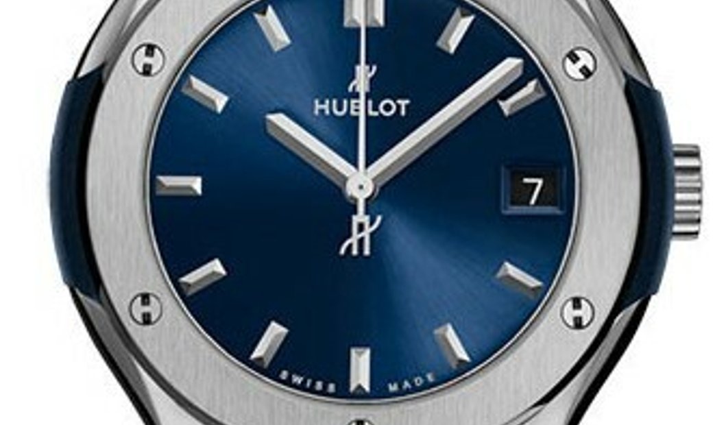  HUBLOT CLASSIC FUSION QUARTZ 33MM TITANIUM BLUE 581.NX.7170.LR