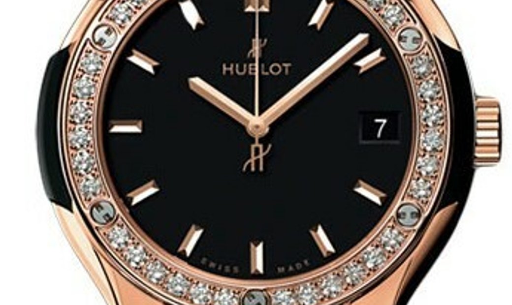 HUBLOT CLASSIC FUSION KING GOLD DIAMONDS MATTE BLACK 33MM 582.OX.1180.RX.1204