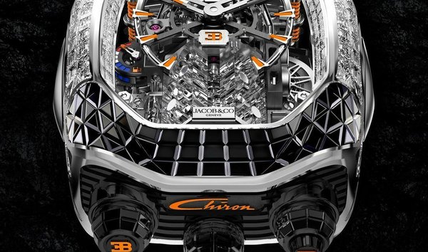 Jacob & Co Bugatti Chiron Baguette Black and Orange Sapphires BU800.30.AA.UA.A (11432186)