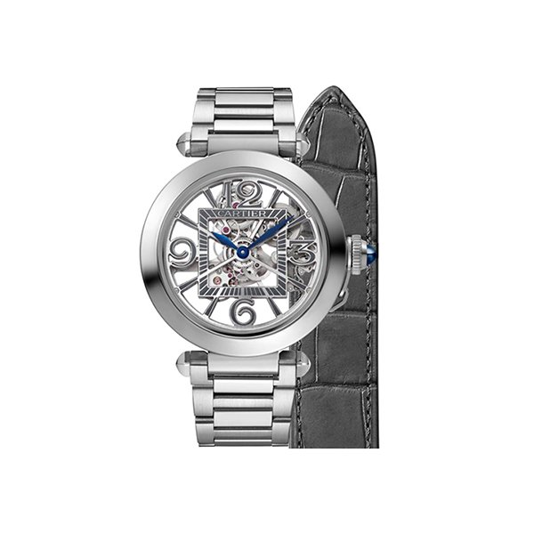 Cartier Pasha De Cartier 41 Mm Steel In 