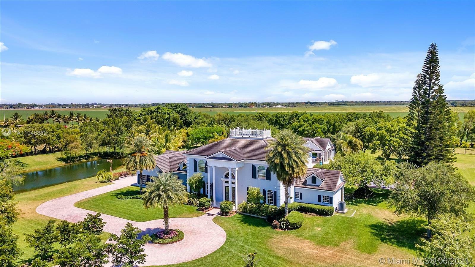 Elegant Two Story Estate Equipped With Pool And In Miami, Florida