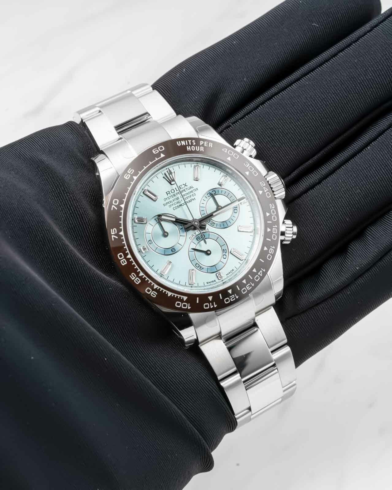 rolex cosmograph daytona 116506-0002 platinum with ice blue dial