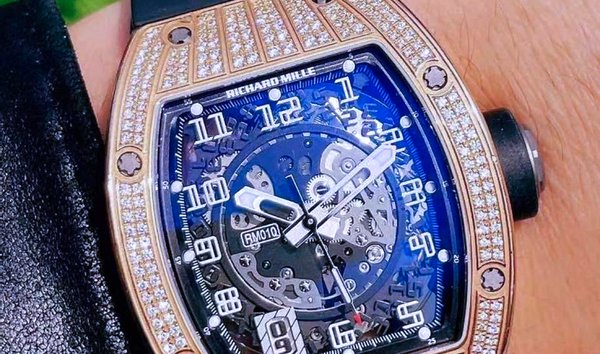 Richard Mille RM 010 Rose Gold Med Set Diamonds (11545518)